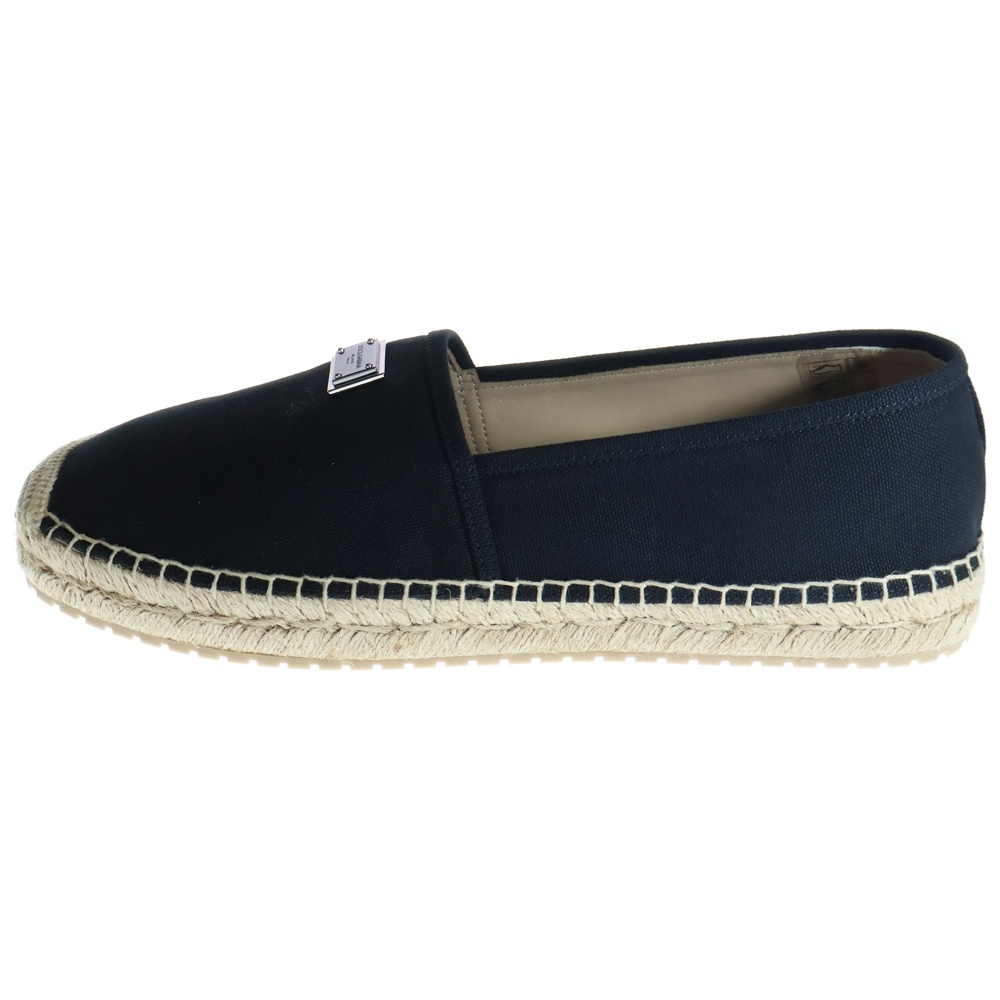 Espadrilles Canvas エスパドリーユ キャンバス レザー スリッポン ブラック 9 A50502AQ23280999 Aランク