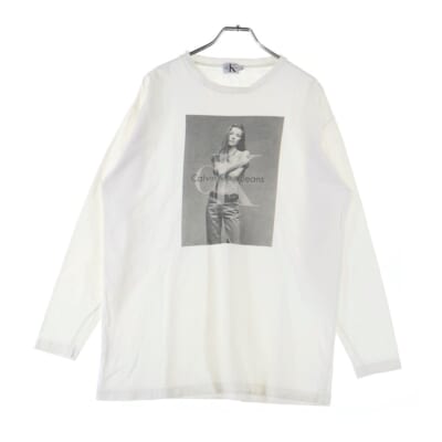 Kate Moss ケイトモス クルーネック 長袖Tシャツ ロングスリーブ ホワイト Bランク