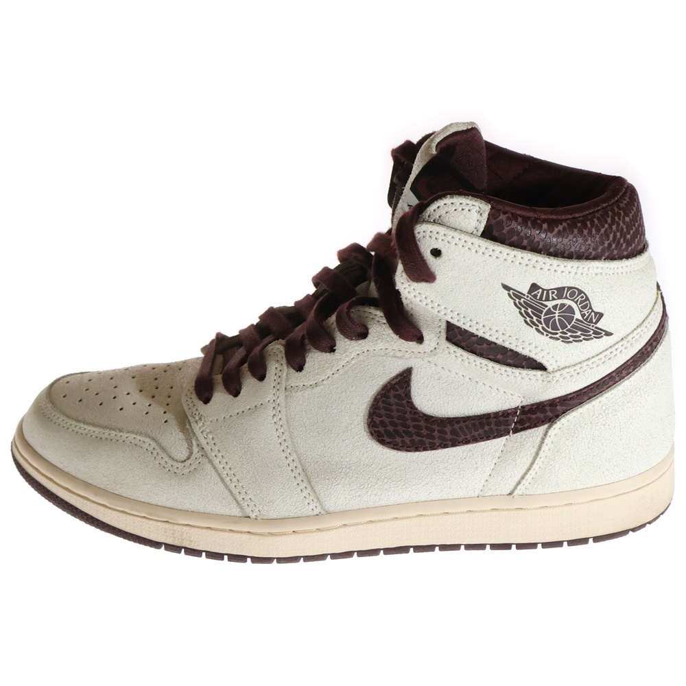 ×A MA MANIERE AIR JORDAN 1 RETRO HIGH OG SP アマ マニエール エアジョーダン1 ハイカットスニーカー ホワイト/ブラウン US11.5/29.5cm DO7097-100 Aランク