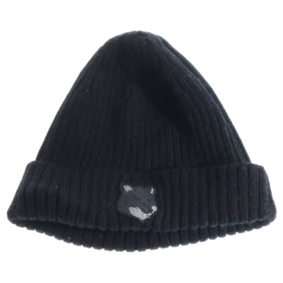 BOLD FOX HEAD BEANIE 刺繍ロゴ ビーニー ニット帽 MM06111KT1022 ブラック Bランク