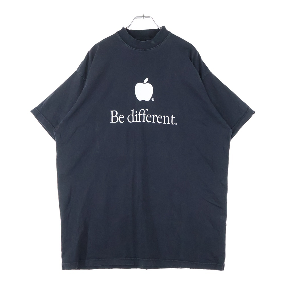 22AW Be different フロント刺繍 クルーネック 半袖Tシャツ カットソー ブラック 712398 TNVB3 Bランク