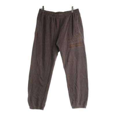 22AW ×THE NORTH FACE ノースフェイス ロゴ刺繍 スウェットジョガーパンツ ブラウン NB52201I Bランク