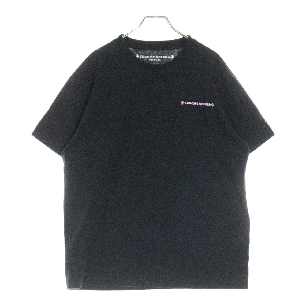 ×MATTY BOY USA Logo S/S TEE マッティボーイ スクロールロゴプリントクルーネック半袖Tシャツ カットソー ブラック/ピンク Aランク