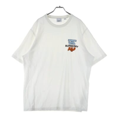 TBロゴ プリント クルーネック 半袖Tシャツ カットソー ホワイト 8032186 Bランク
