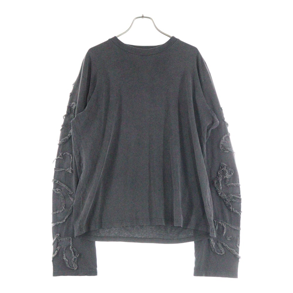 LOGO LONG SLEEVE TOP FN-MN-TSHI000622 クルーネック 長袖Tシャツ カットソー ブラック Aランク