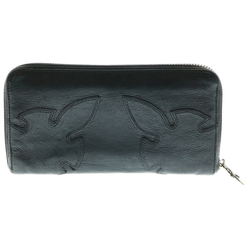 REC F ZIP ダブル フレアニー ラウンドジップ レザー ロングウォレット 長財布 ブラック Bランク