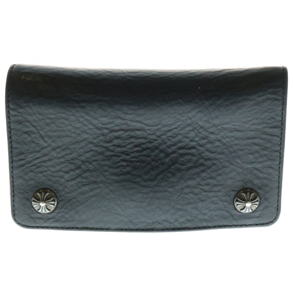 1ZIP 1ジップ クロスボールボタン レザーウォレット 財布 ブラック BCA362 Bランク