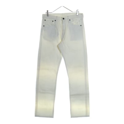 バックスカル刺繍ロングパンツ ホワイト Bランク