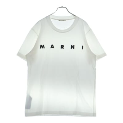 オーガニックジャージー フロントロゴプリント 半袖Tシャツ ホワイト HUMU0198PO Bランク