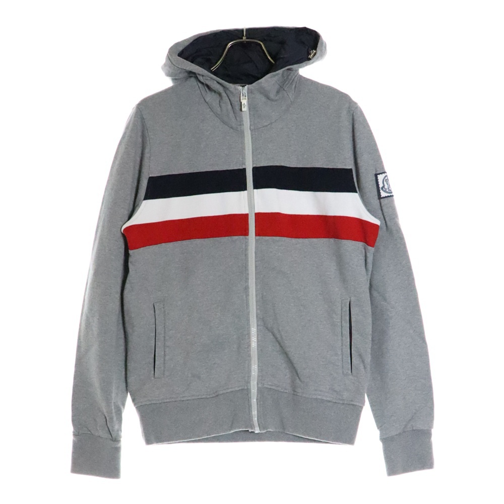 MAGLIA CARDIGAN 213918401100 トリコロール切り替えジップアップパーカー グレー Bランク