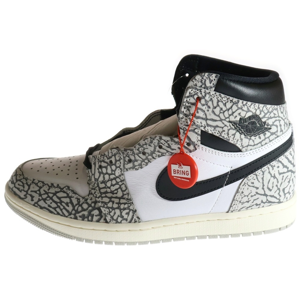 AIR JORDAN 1 HIGH OG WHITE CEMENT DZ5485-052 エアジョーダン1 ホワイトセメント ハイカットスニーカー US8.5/26.5cm ホワイト/ブラック Sランク