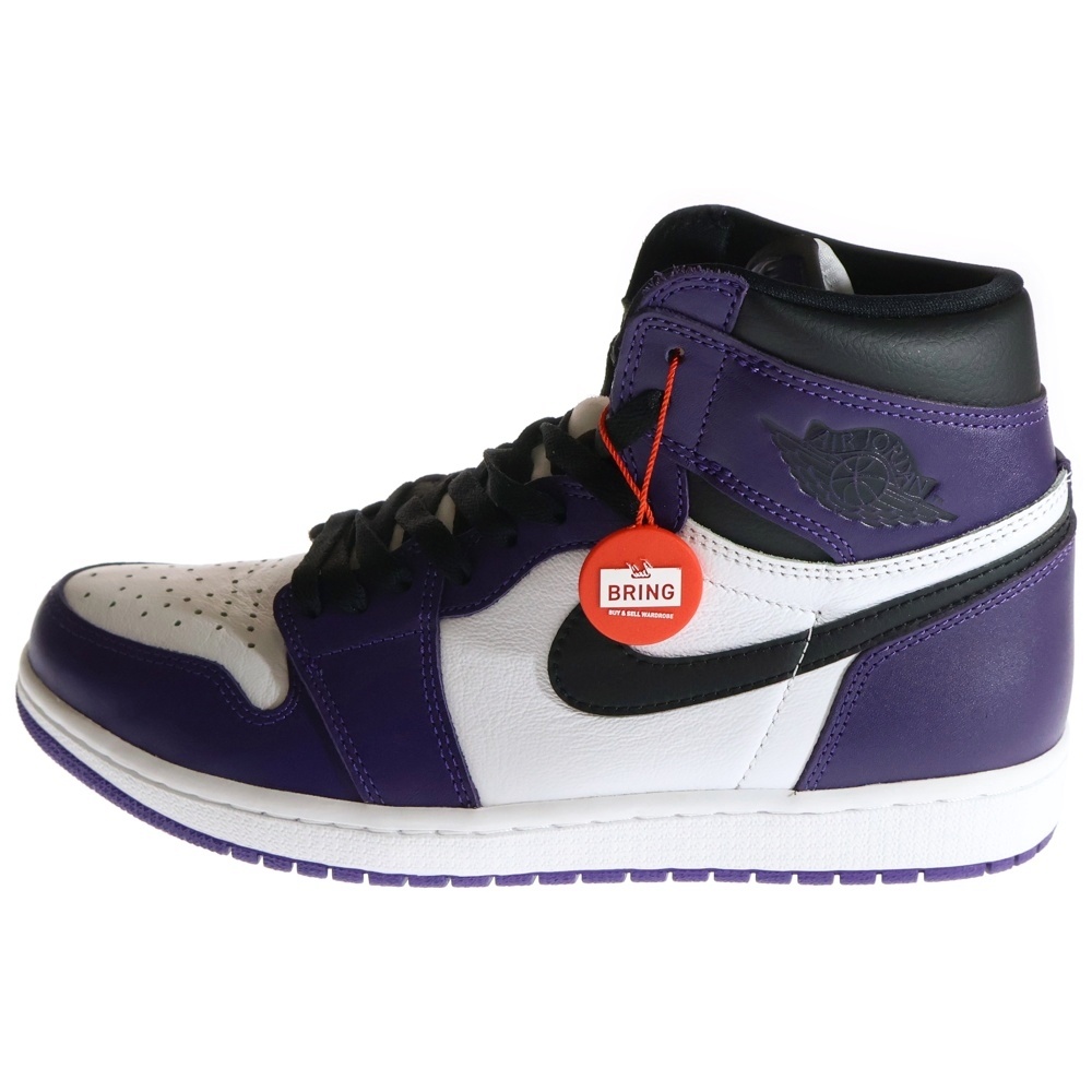 AIR JORDAN 1 RETRO HIGH OG COURT PURPLE 555088-500 エアジョーダン1 レトロ ハイ コートパープル ハイカットスニーカー ホワイト/パープル US10/28.0cm Aランク