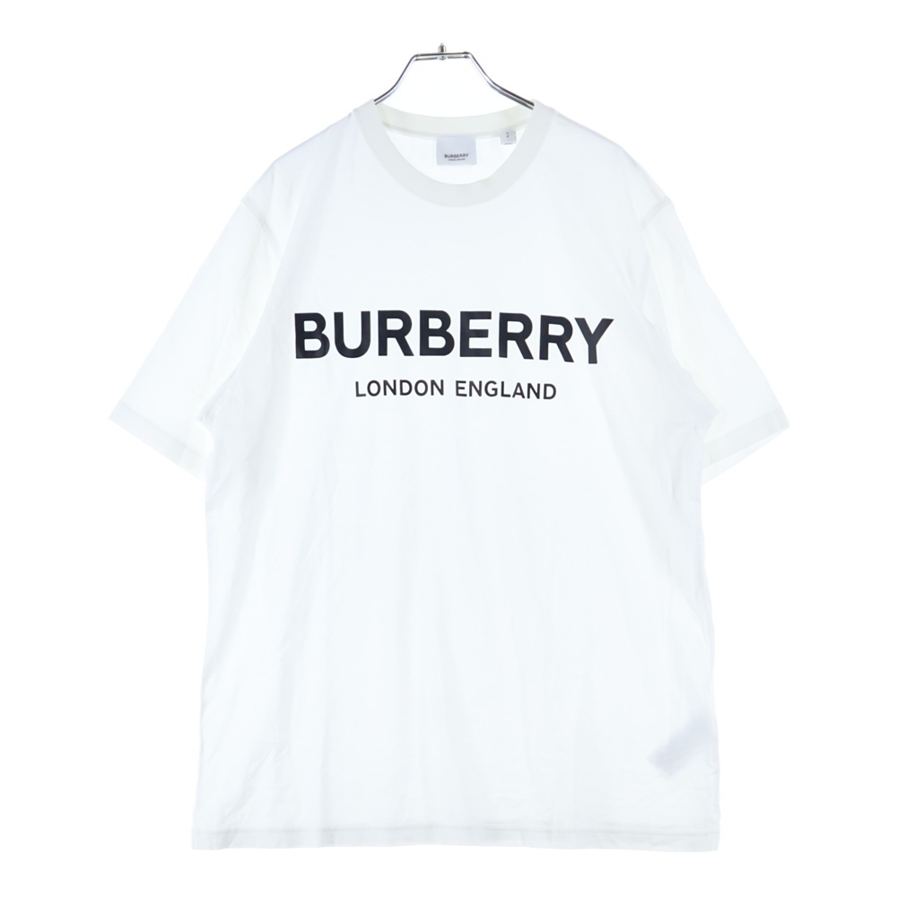 バーバリー フロントロゴプリント半袖Tシャツ クルーネック