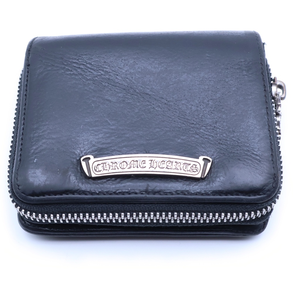 SQ ZIP BILL スクエアジップビル レザーウォレット 財布 ブラック BCA376 Bランク