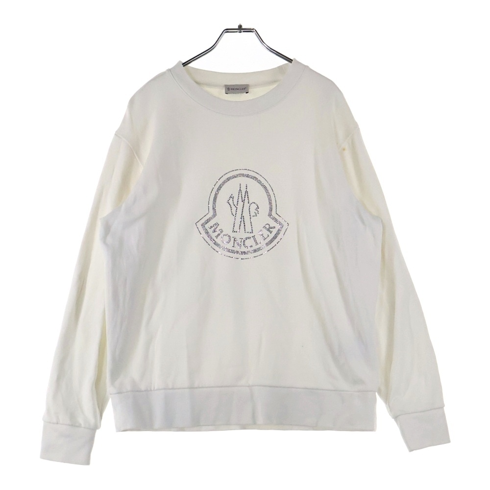 23AW LOGO EMBELLISHED SWEATSHIRT I20938G00053 ロゴエンブロイダリー クルーネック スウェットシャツ トレーナー ホワイト Bランク