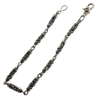 OLD ROLLER LONG-S オールド 1クリップ 9LINK ロングローラーウォレットチェーン シルバー Bランク