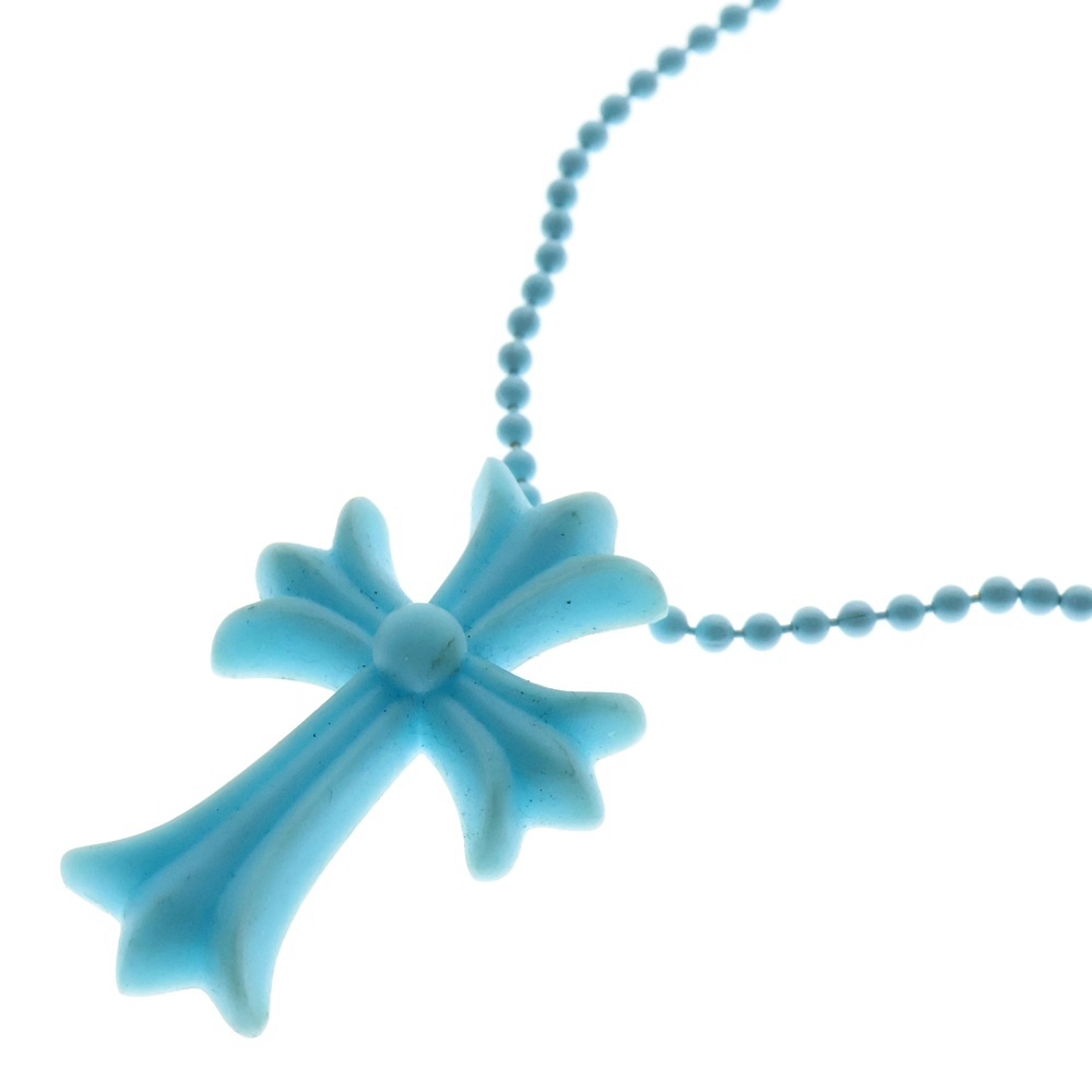 RUBBER CH CRS SML スモールCHクロス ラバーネックレス シリコン ライトブルー BCA306 Bランク