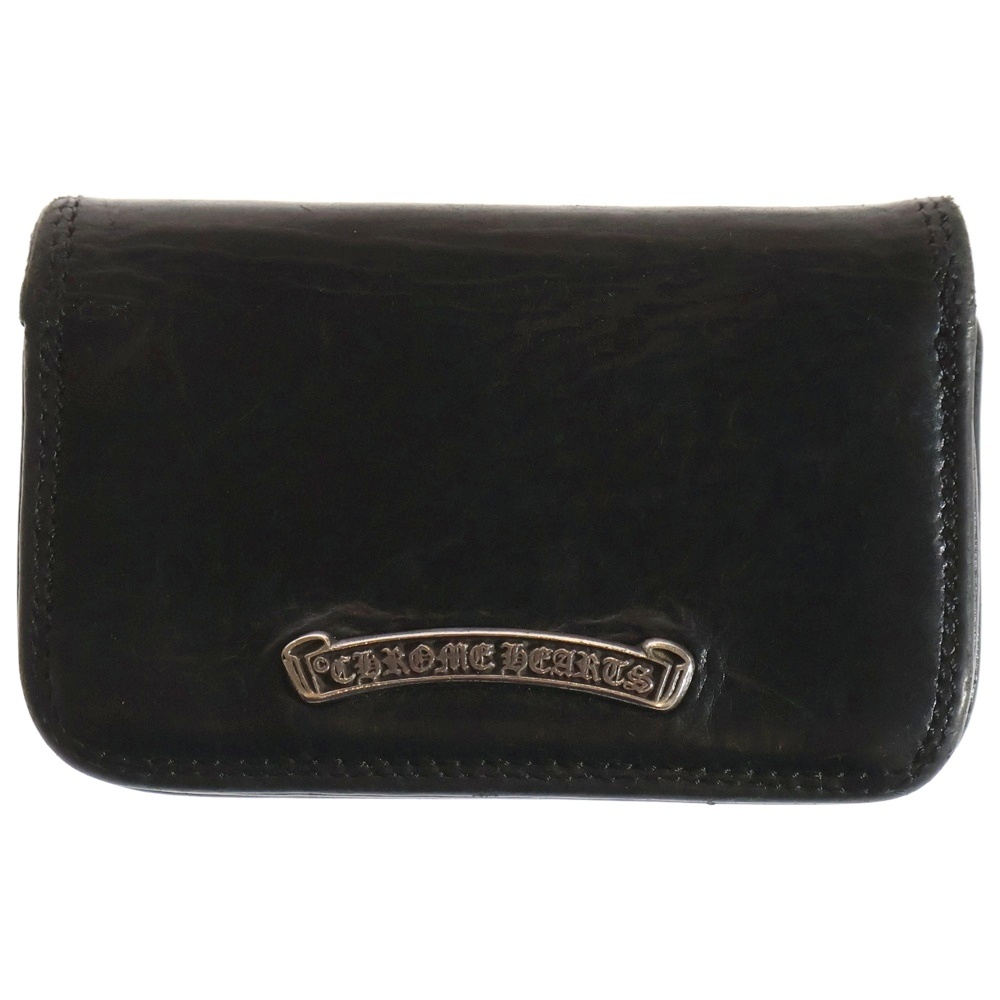 CARD CASE スクロールラベル レザーカードケース ブラック Bランク