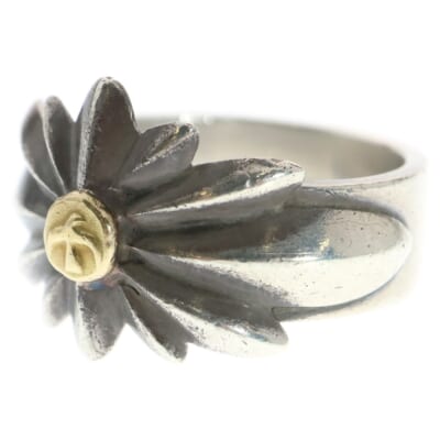 GC-24付き平打ちリング シルバー/ゴールド Bランク