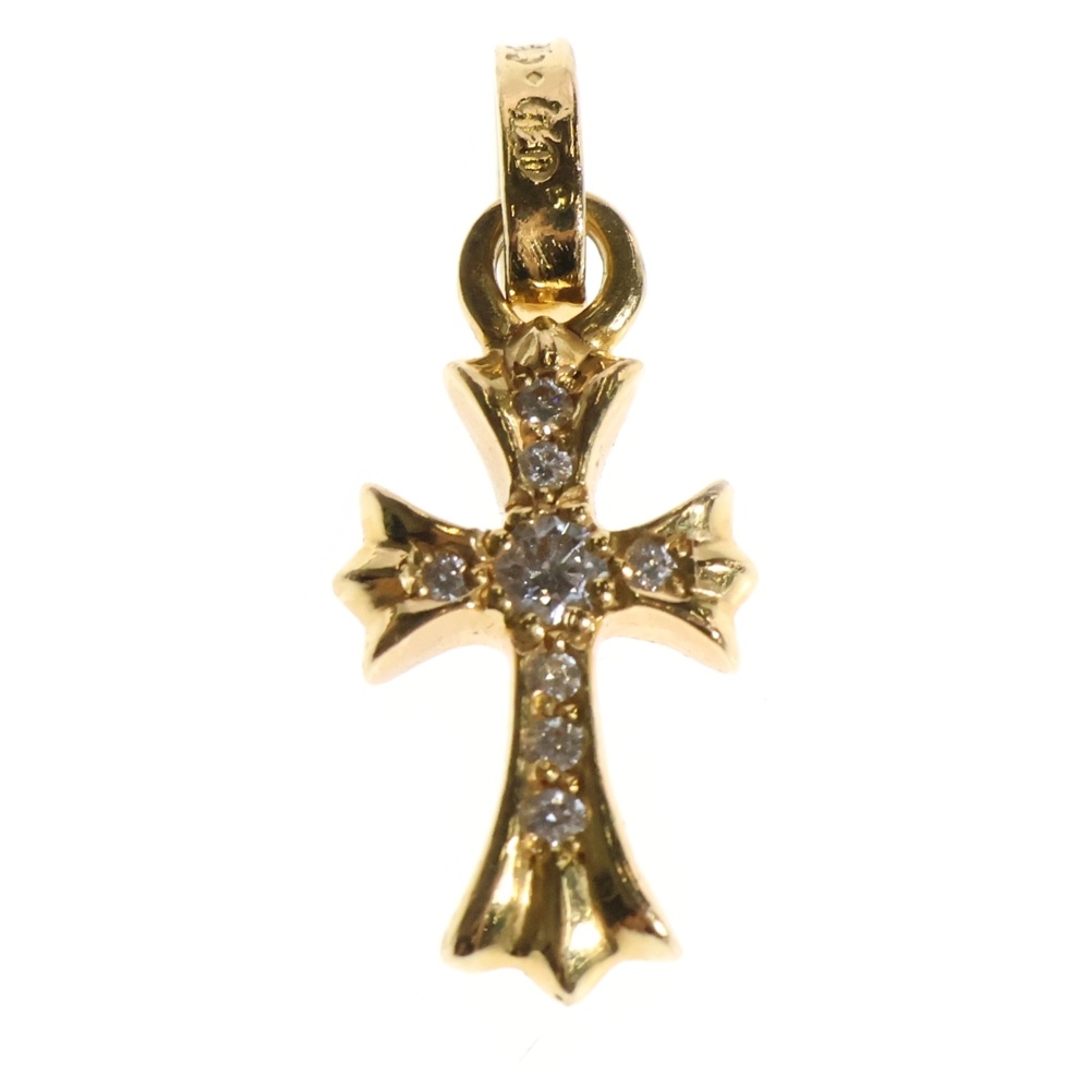 22K CRS BBYFAT P/DIA ベイビーファットクロス PAVEダイヤ ペンダントトップ ゴールド BCA035 Aランク