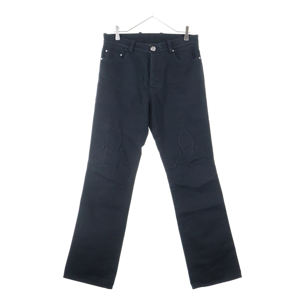 DNM PANTS BLK フレアニーステッチデニムパンツ Bランク