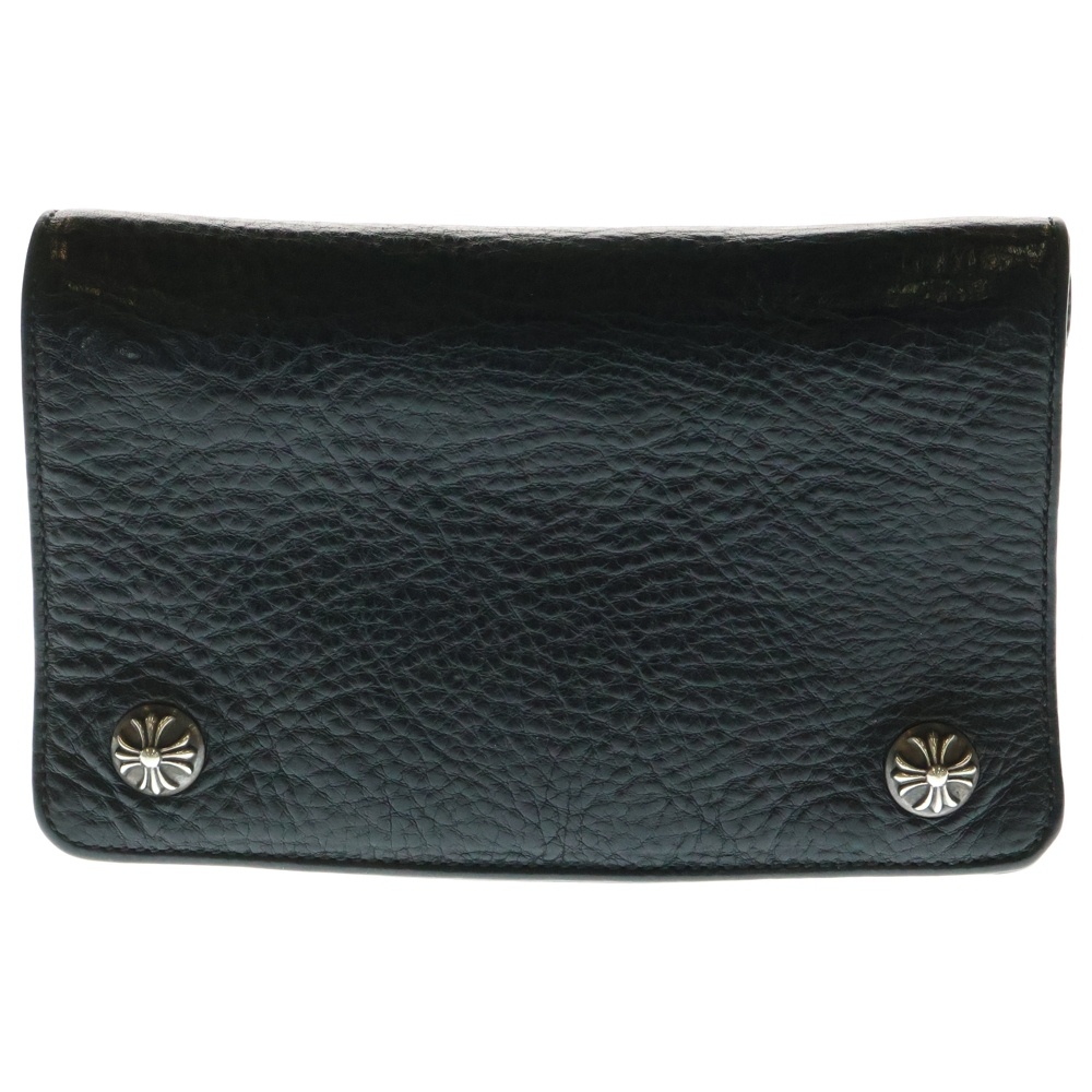 2ZIP 2ジップ クロスボールボタンレザーウォレット 財布 ブラック BCA363 Bランク