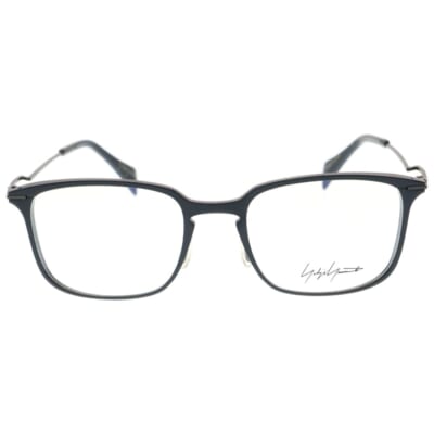 スクエアシェイプ 変形テンプル 眼鏡 サングラス アイウェア ブラック YY3029 002 Bランク