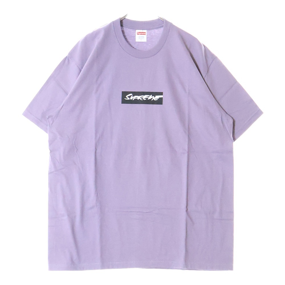 24SS Futura Box Logo Tee フューチュラボックスロゴプリントTシャツ 半袖クルーネックカットソー パープル Aランク