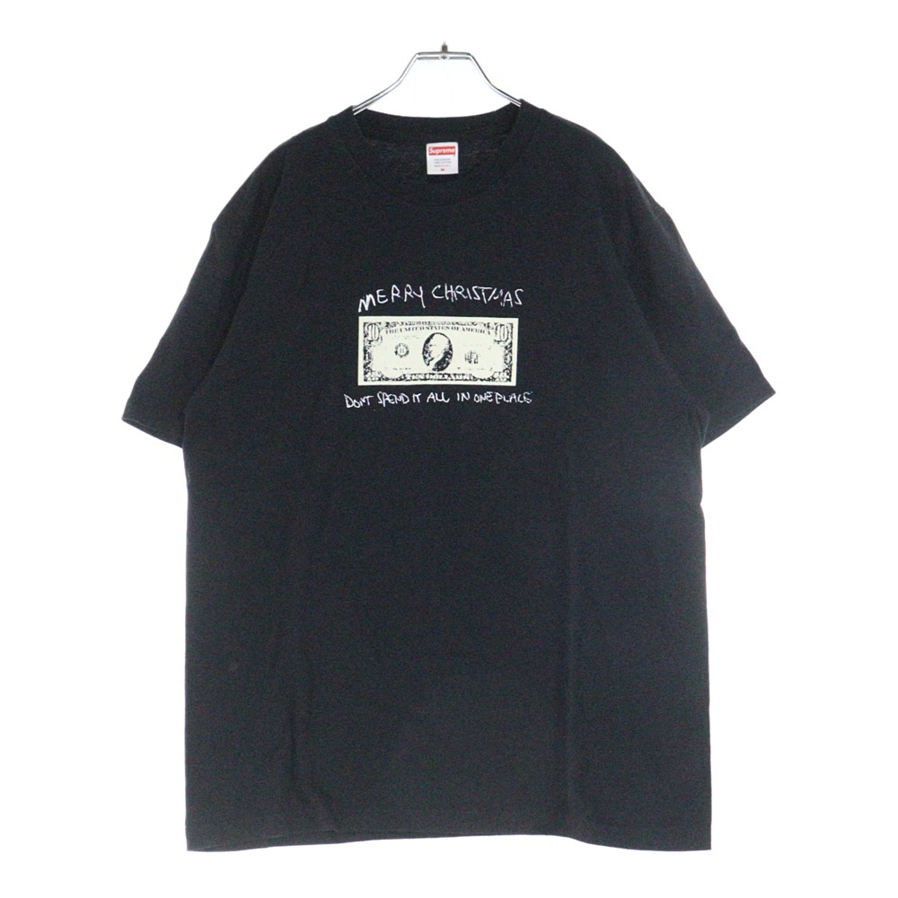 15AW Merry Xmas Tee メリークリスマス グラフィックプリント クルーネック半袖Tシャツ カットソー ブラック Bランク