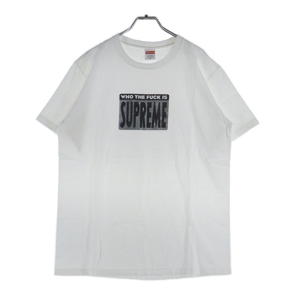 19SS Who The Fuck Tee フーザファックイズ グラフィックプリント クルーネック半袖Tシャツ カットソー ホワイト Bランク