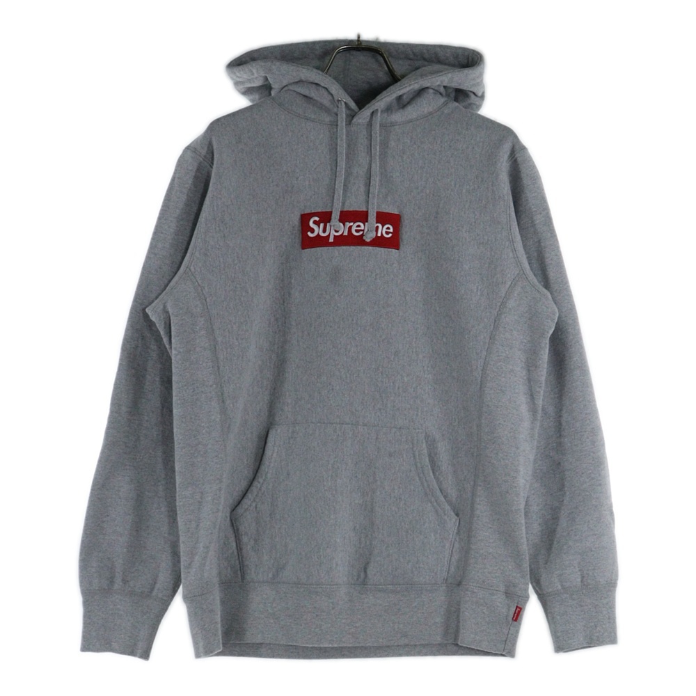 16AW Box Logo Hooded Sweatshirt ボックスロゴ スウェット プルオーバーパーカー グレー Bランク