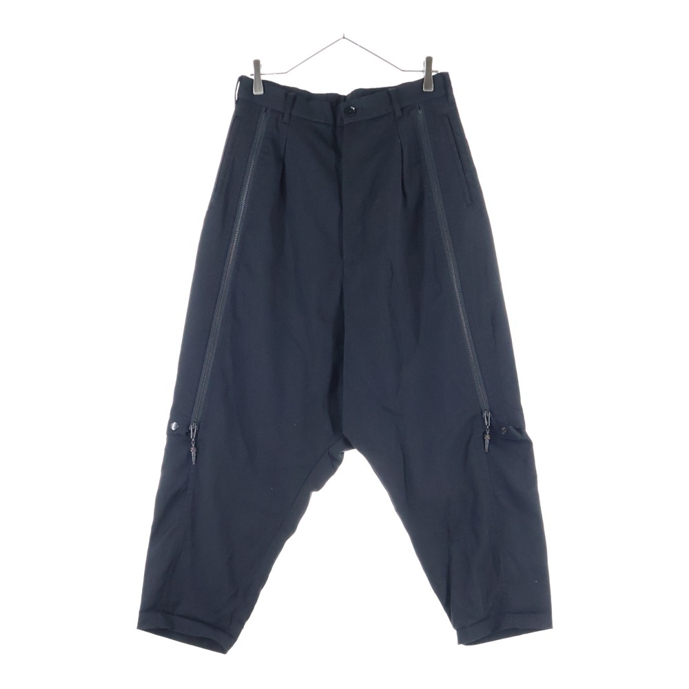 ヨウジヤマモト プールオム 14AW フロントジップ ウールサルエルパンツ