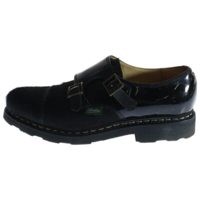 × BEAMS BOY ビームスボーイ ハラコ モンクストラップ レザー ドレスシューズ ブラック 106013 Bランク