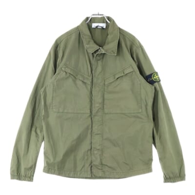 極美品 ストーンアイランド ニット ジャケット ダブル カーキ ワッペン L 極美品 ストーンアイランド ニット ジャケット ダブル カーキ ワッペン