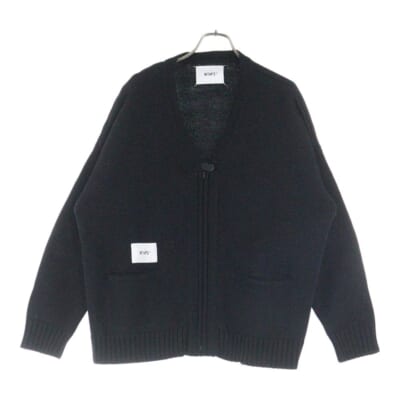 21AW PALMER SWEATER POLY パーマー ポリエステルニット ジップアップ カーディガン ブラック 212MADT-KNM01 Bランク