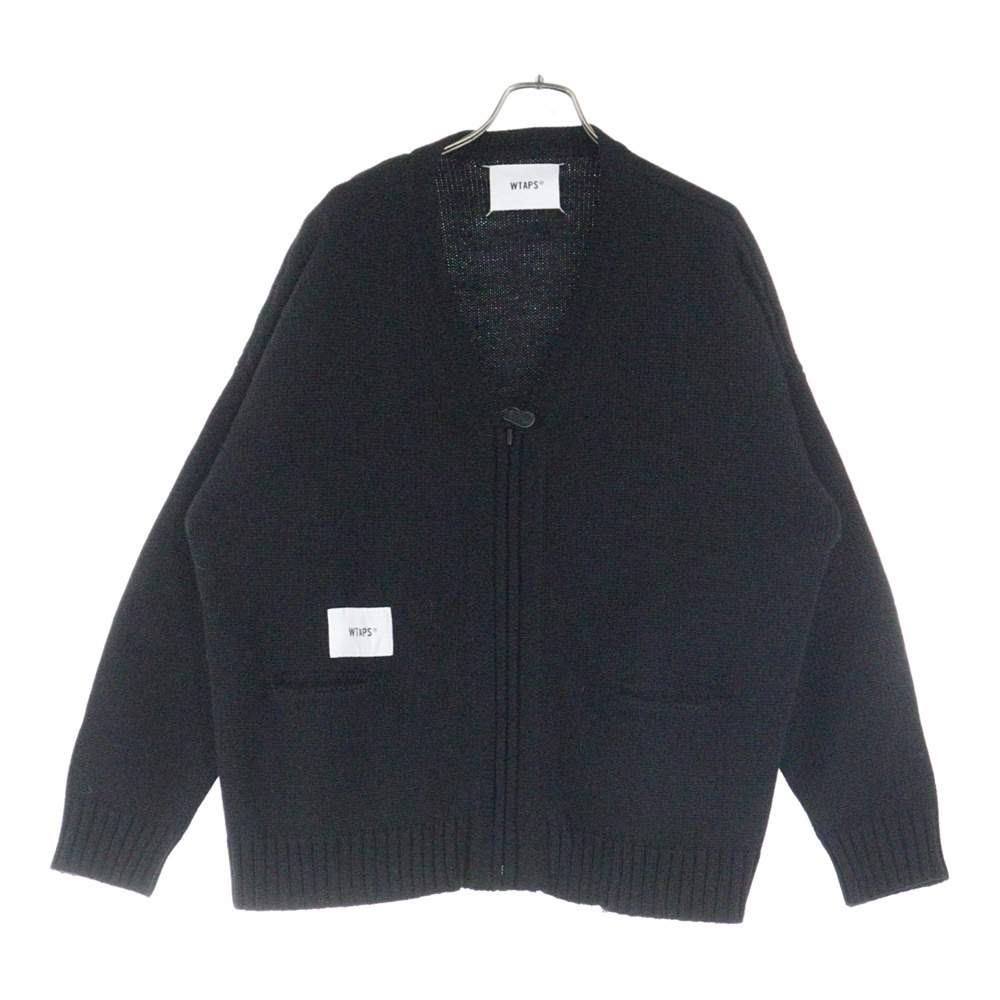 21AW PALMER SWEATER POLY パーマー ポリエステルニット ジップアップ カーディガン ブラック 212MADT-KNM01 Bランク