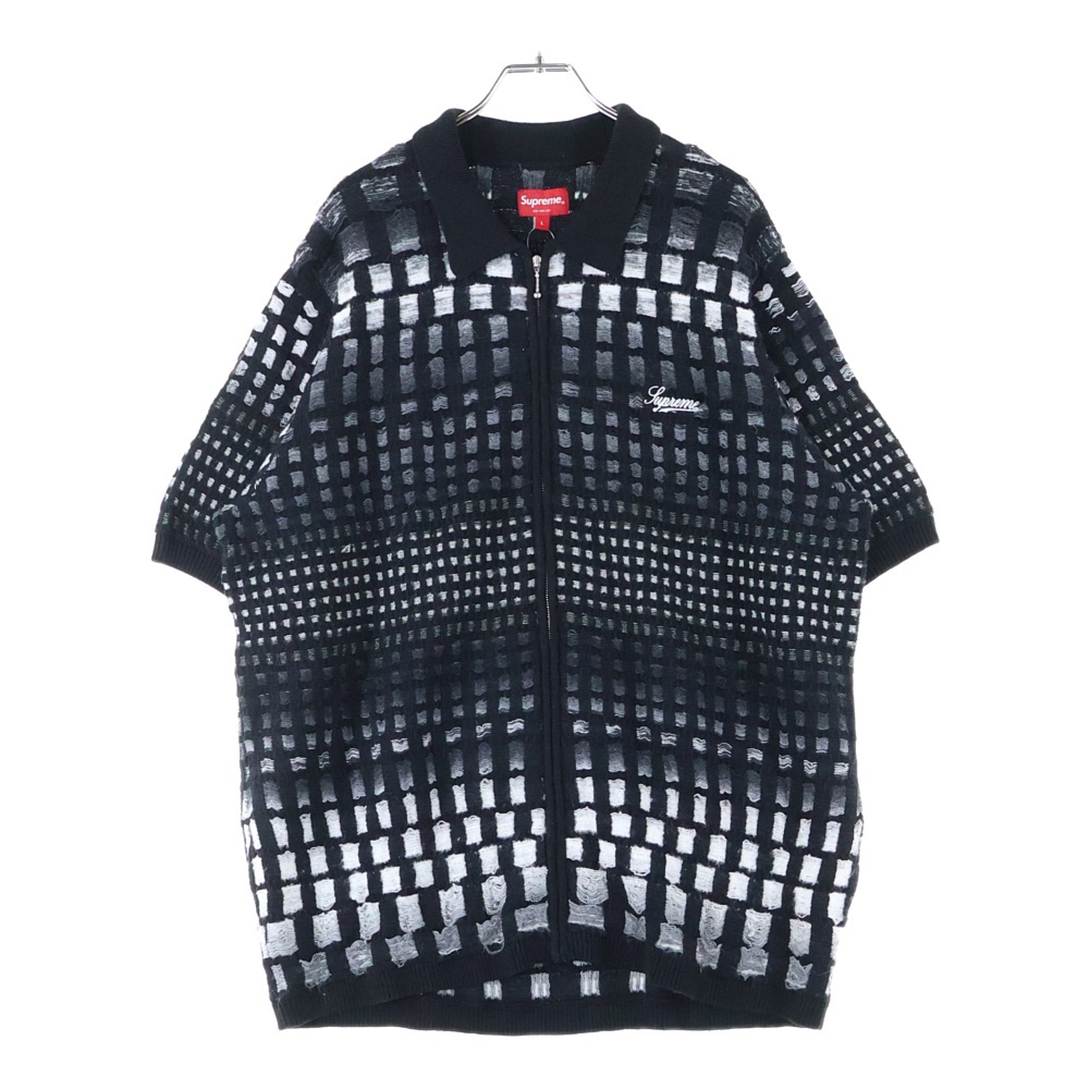 Supreme Gradient Grid Zip Up Polo Lサイズ Supreme Gradient Grid Zip Up Polo (SS23) - $148