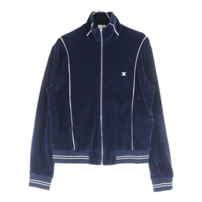 20SS トリオンフ刺繍 ベロア トラックジャケット ネイビー 2Y146679I Bランク