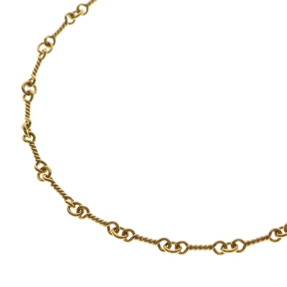 22K NECKCHAIN T18 ツイストチェーンネックレス 18inch ゴールド BCA014 Bランク