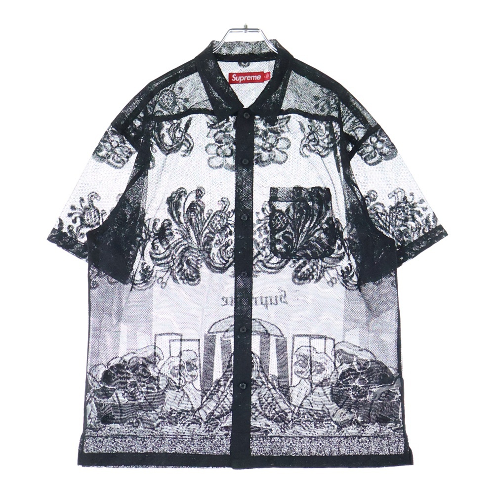 25SS Last Supper Lace S/S Shirt ラスト スーパー レース ショートスリーブ 半袖シャツ ブラック Aランク