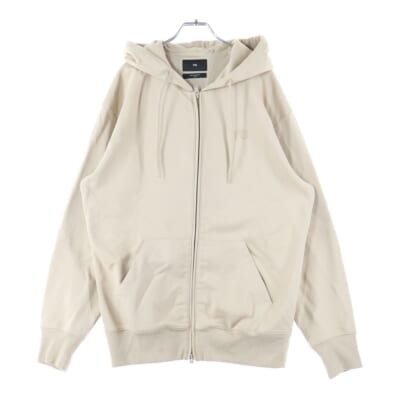 ロゴプリント ジップアップフーデッドパーカー フーディー ベージュ IV5618 0DY001 Aランク