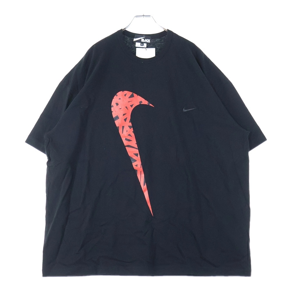 AD2023 ×NIKE Unisex T-Shirt ×ナイキ ロゴパッチ ユニセックス 半袖Tシャツ カットソー ブラック 1L-T102 Aランク