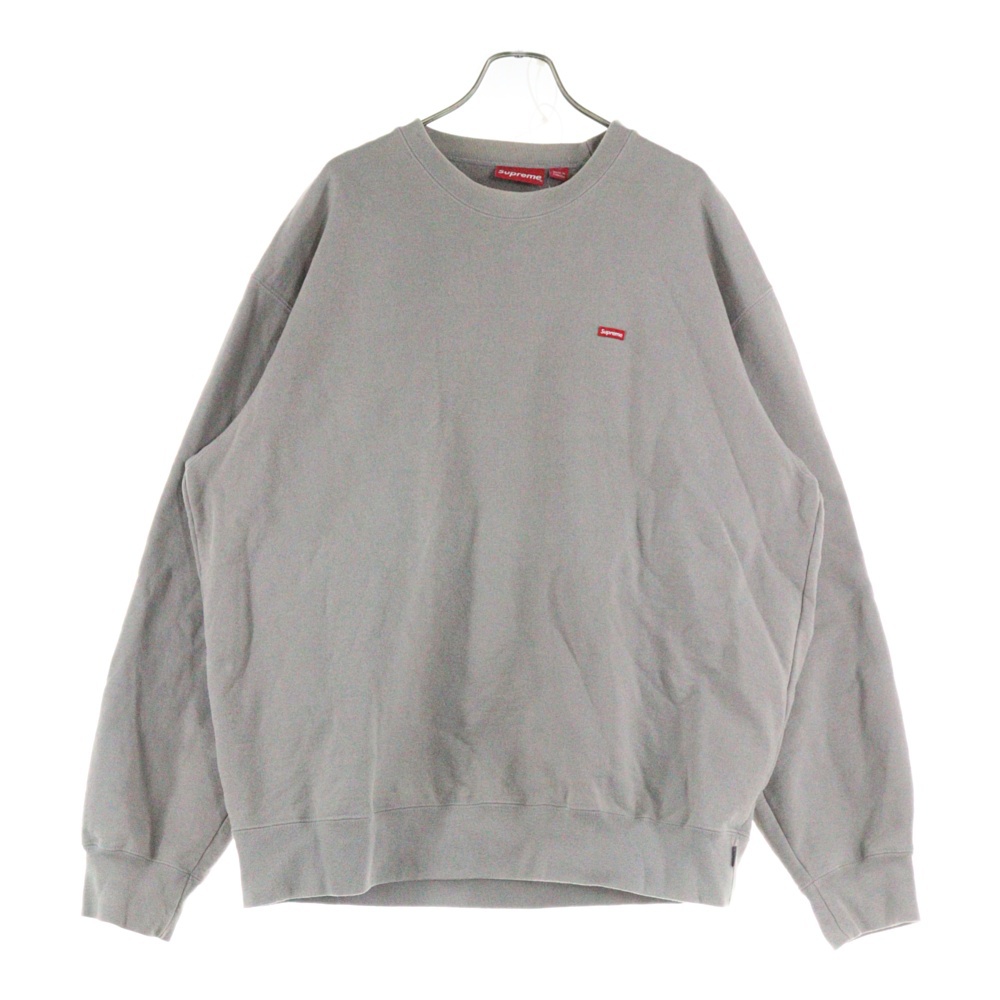23AW Small Box Logo Sweatshirt スモールボックスロゴ クルーネック スウェットトレーナー グレー Bランク
