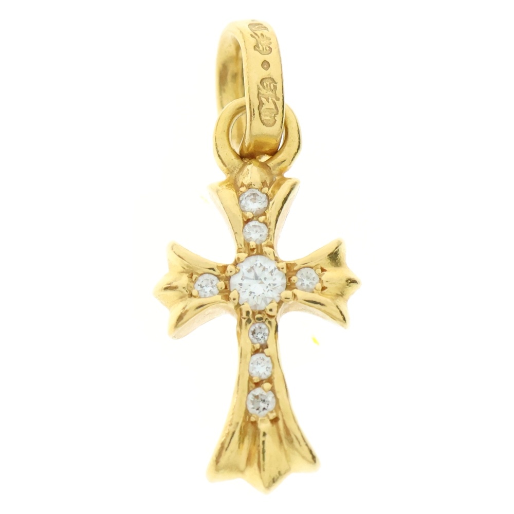 22K CRS BBYFAT P/DIA ベイビーファットクロス PAVEダイヤ ペンダントトップ ゴールド BCA035 Bランク