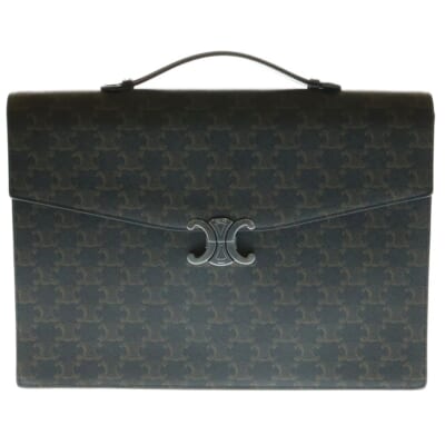 DOCUMENT HOLDER Triomphe Canvas ドキュメントホルダー トリオンフキャンバス クラッチバッグ ブラウン/ブラック 11832GDB Aランク