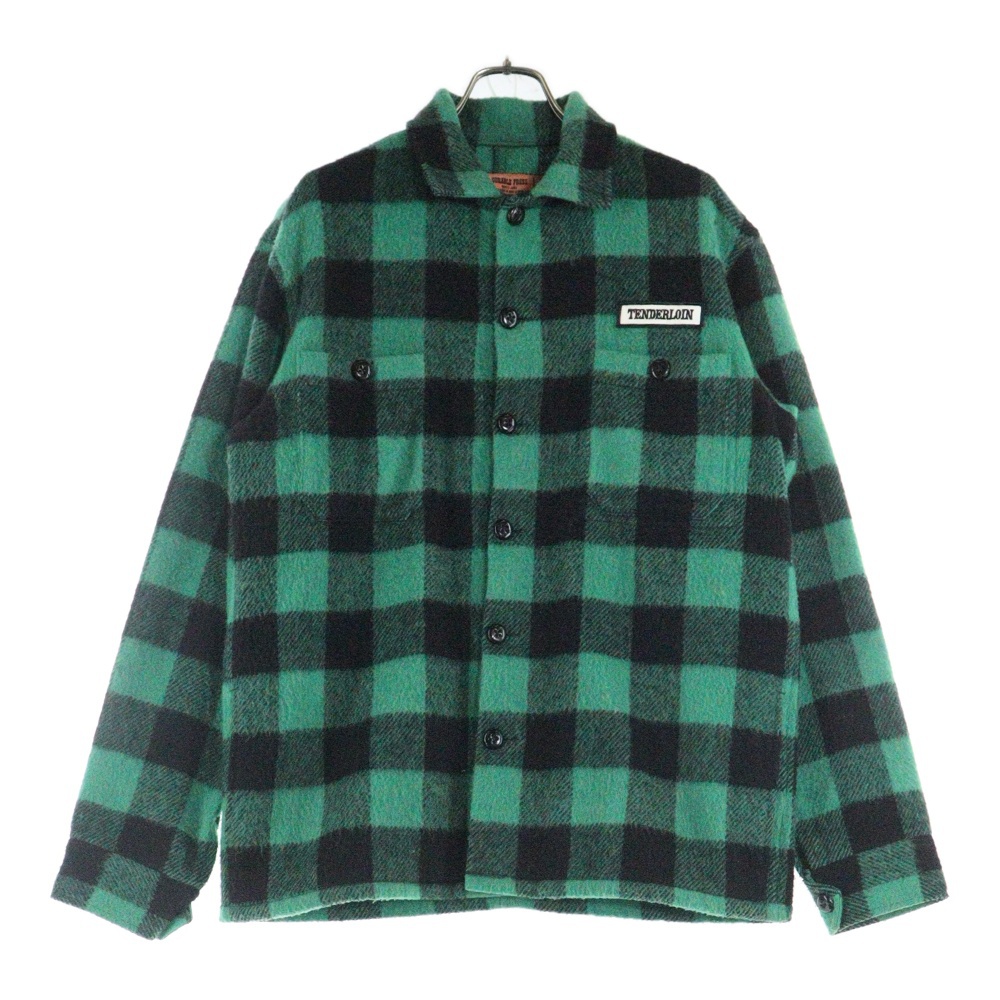 03AW T-BUFFALO JKT 1st T-20RG 初期 バッファロー チェック ウールジャケット グリーン/ブラック Bランク