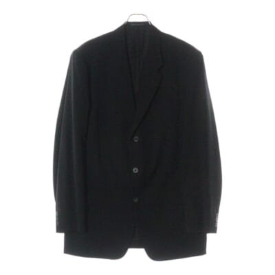 94SS ノッチドラペル 3B ウールギャバジン シングルテーラードジャケット ブラック HT-X03-122 Aランク