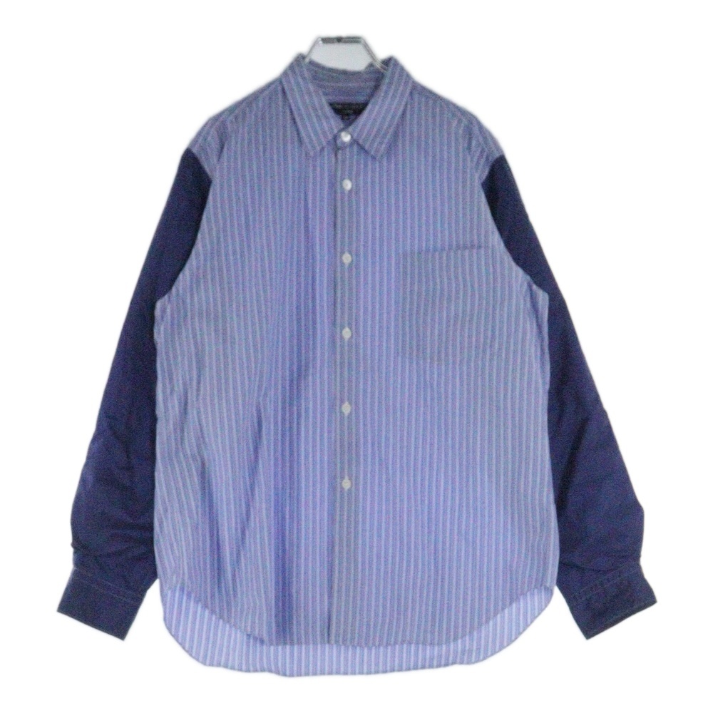 04SS アームナイロン切り替え ストライプ ロングスリーブ 長袖シャツ ブルー HO-B006 AD2004 Bランク