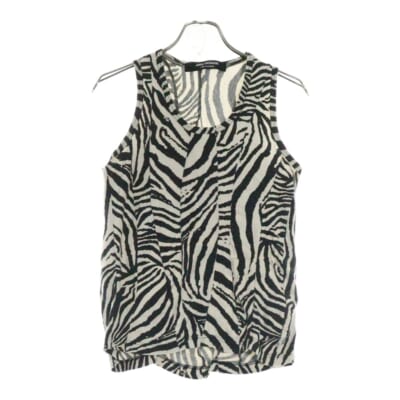 09SS ゼブラ柄 ノースリーブ タンクトップ ブラック/ホワイト レディース JC-T051 AD2008 Bランク