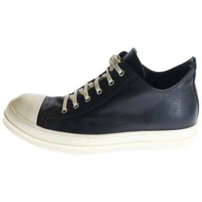 LOW SNEAKS レザーローカットスニーカー シューズ ブラック RU02D6891 LOO Bランク